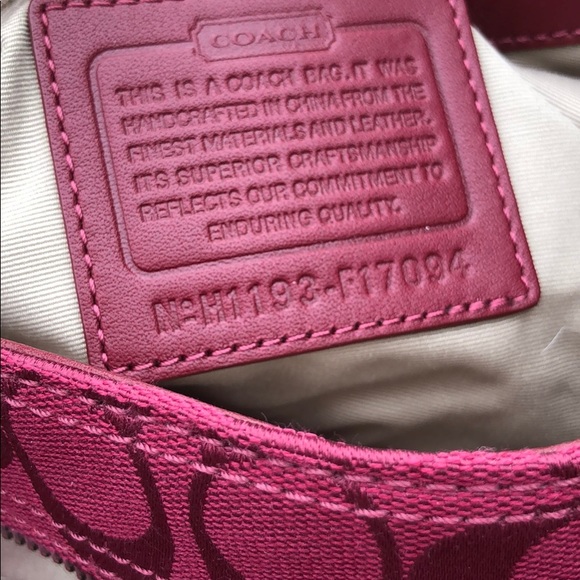 Coach Signature Leather Jacquard and Leather Bag